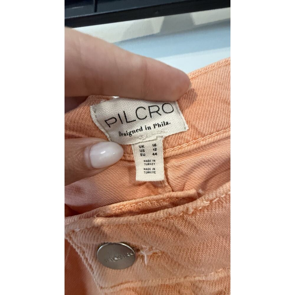 Anthropology Pilcro Pleated Micro Denim Skirt Fall Festival Size 12 - Picture 8 of 11